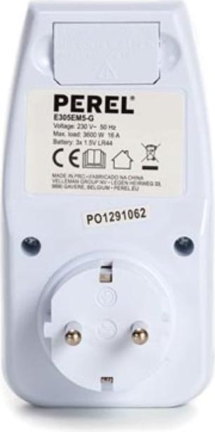 Produktbild Perel ENERGIEKOSTEN-MESSGERÄT - 230 V - 16 A - SCHUTZKONTAKT (DEUTSCHES SYSTEM)