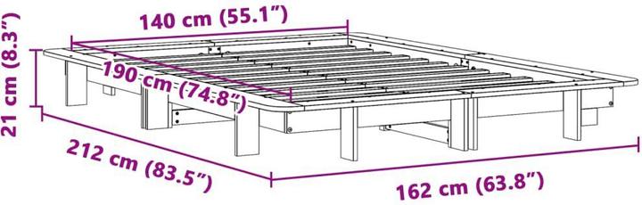 Image du produit vidaXL Bettgestell (140 x 190 cm)
