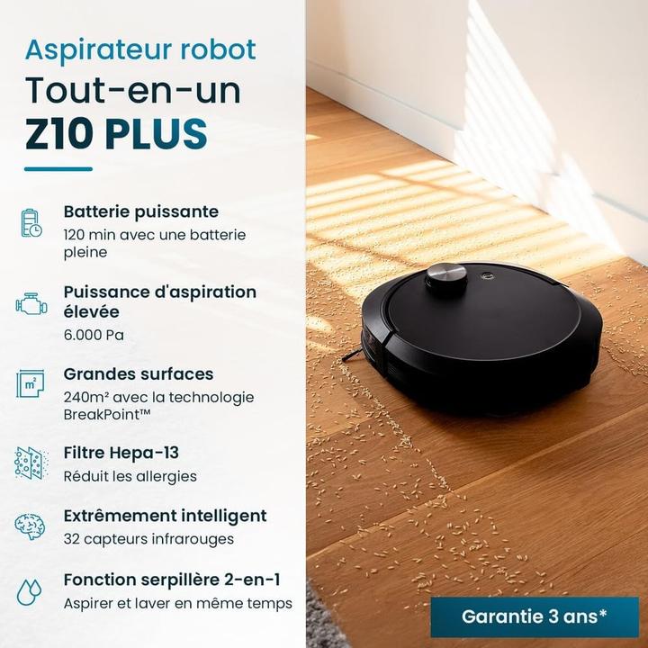 Produktbild Eziclean Z10 Plus (6000 Pa, Wischrolle)