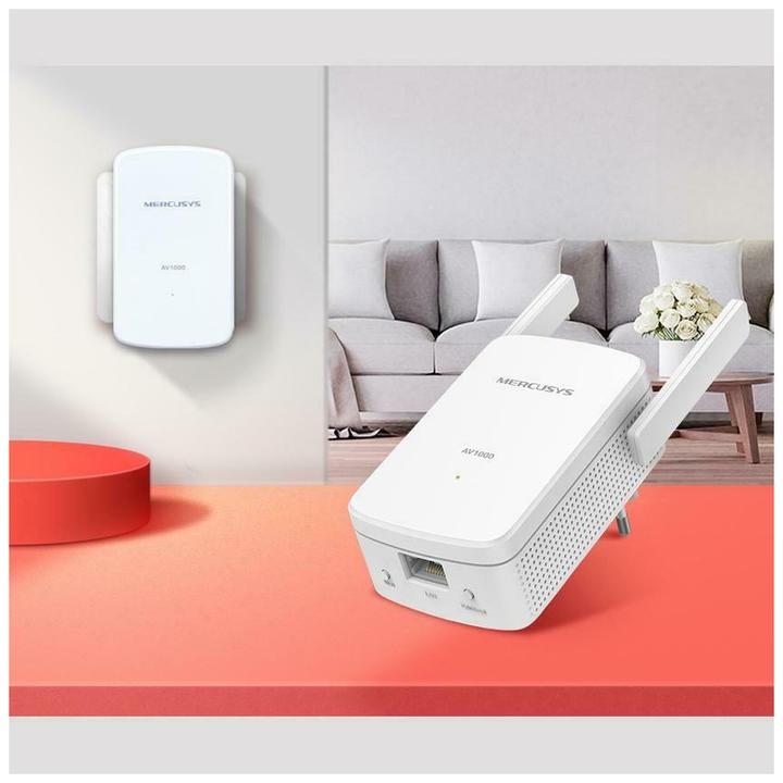 Produktbild Mercusys POWERLINE AV1000 WIFI N300 KIT 1P GIGABIT 2 ANTENNE ESTERNE 2UNIT (1000 Mbit/s)