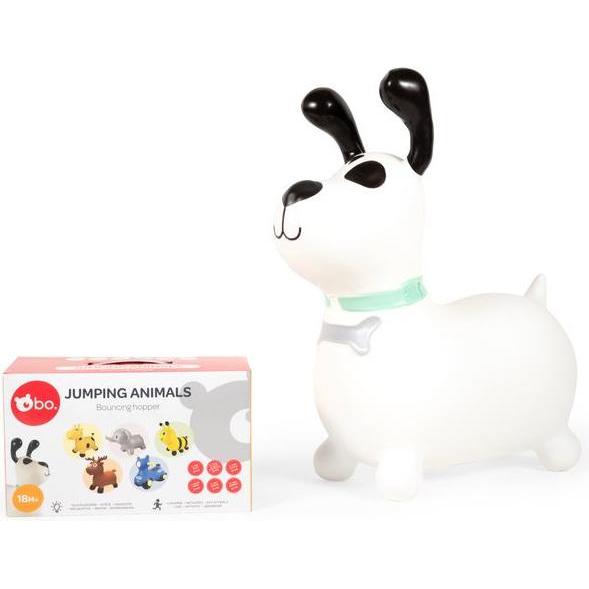 bo. Jumping Animal - White Dog (8054ML)
