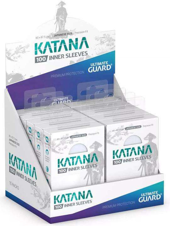 Actual product image Ultimate Guard 100 pochettes Katana Inner Sleeves Japanese Size Transparent