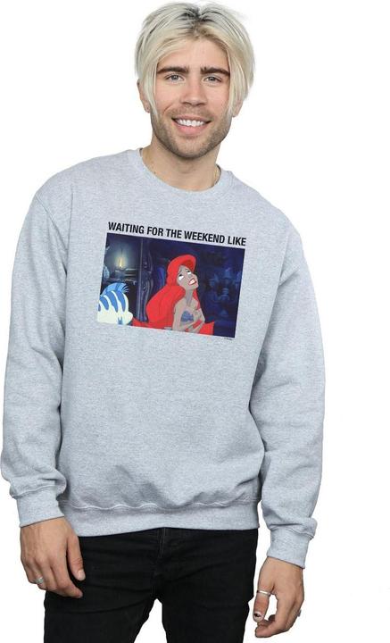 Actual product image Disney Mens The Little Mermaid Waiting For The Weekend Sweatshirt (5XL)