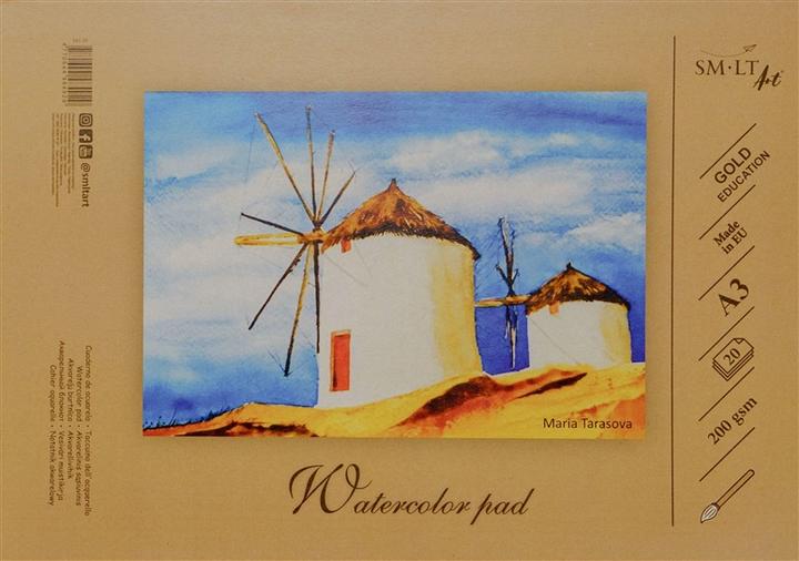 Actual product image ART Watercolour workbook SMLT, A3, 200 g glued (20) 0708-210 (A3)