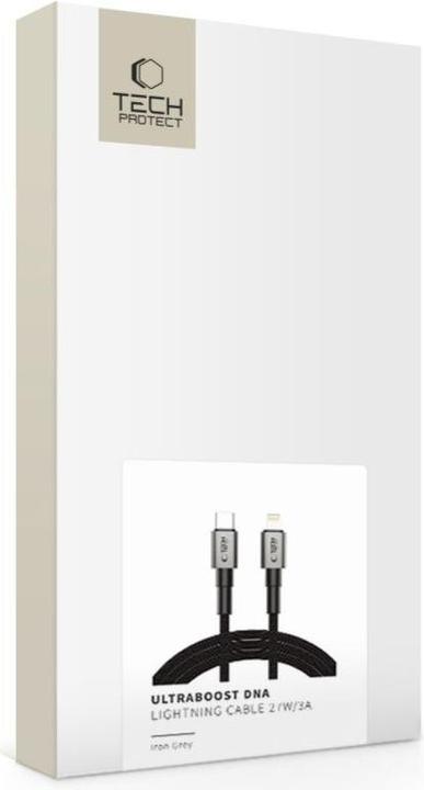 Image du produit Tech-Protect Ultraboost DNA USB-C / Lightning PD27W/3A cable 200 cm - gray (2 m, 27 W)