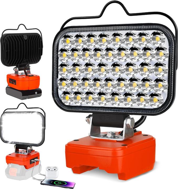 Gzyz Kabellose LED Arbeitsleuchte ohne Akku (7000 lm)