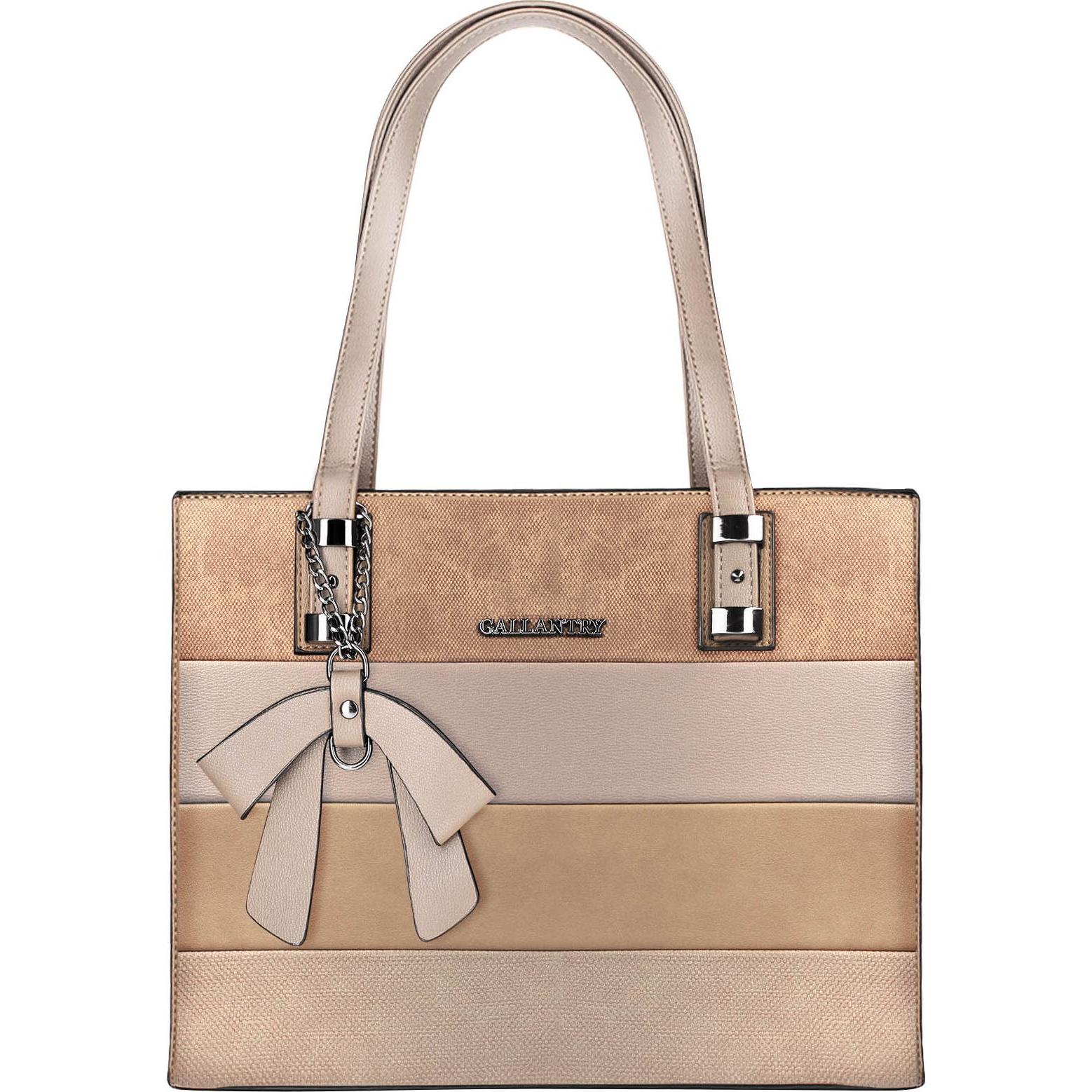 Gallantry, Tasche, Damenhandtasche Politexture Taupe, Beige, (5 l)