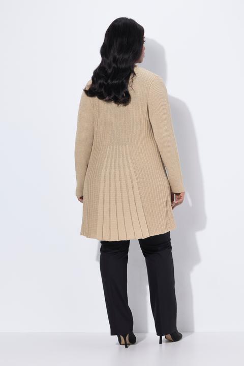Image du produit Ulla Popken Cardigan à manches longues et col châle, effet métallisé (56)