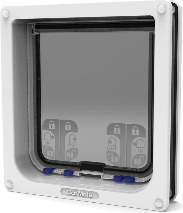 Image du produit Cat Mate Chatière à verrouillage 4 voies, XL, blanc (Chatière magnétique)