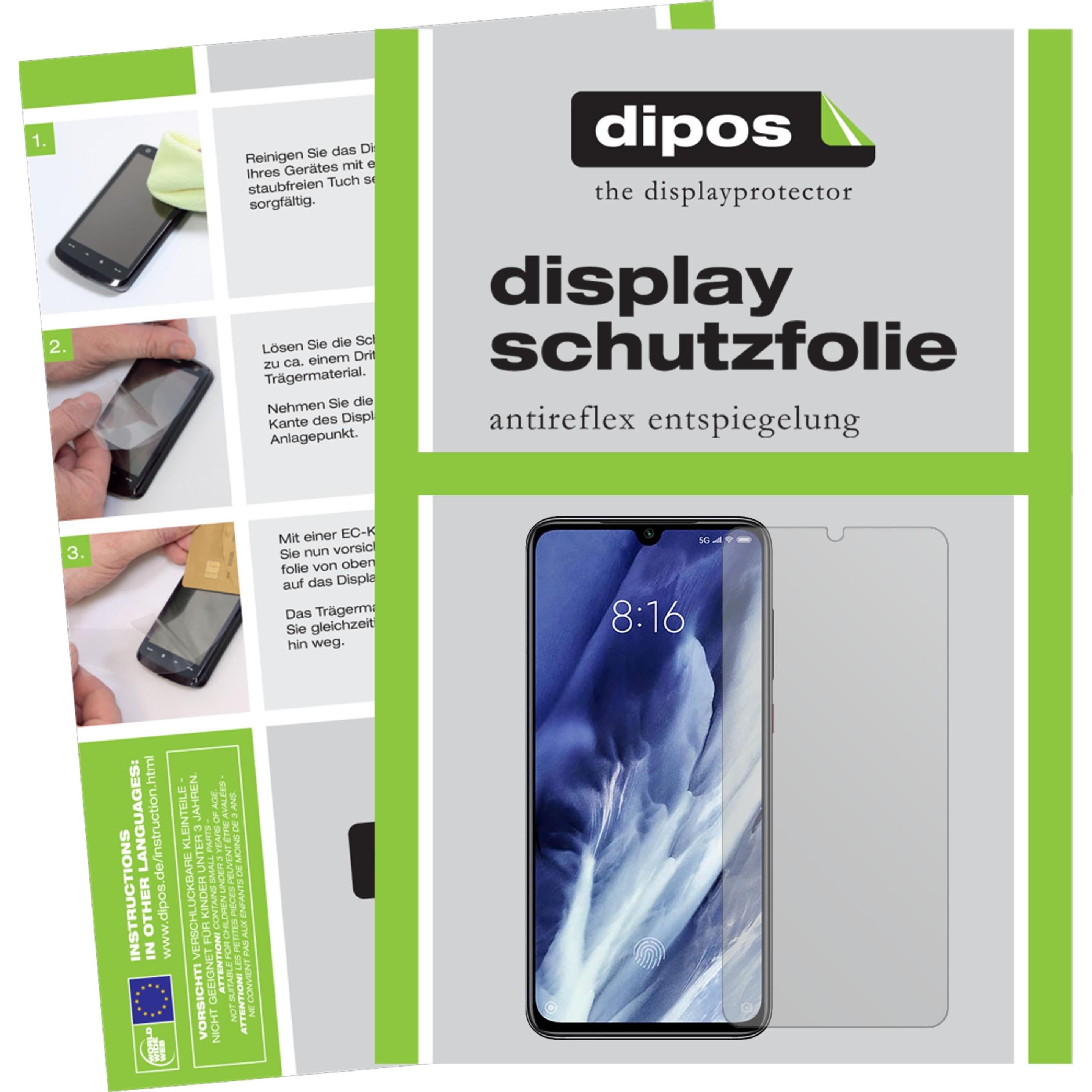 Dipos Displayschutzfolie Antireflex (2 Stück, Xiaomi Mi 9 Pro), Smartphone Schutzfolie, Transparent