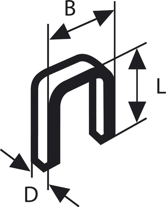 Produktbild Bosch Professional Zubehör Schmalrückenklammer TK40 15G, 5,8 mm, 1,2 mm, 15 mm, verzinkt