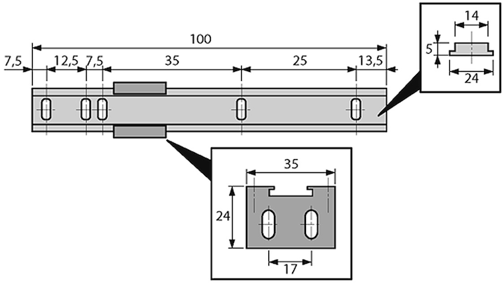 Actual product image Hettich Drag fitting for built-in refrigerators (1 pcs.)