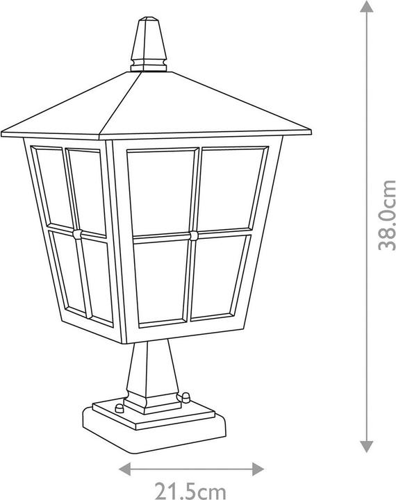 Produktbild Elstead Lighting Canterbury Aussen-Hängeleuchte E27 38cm Schwarz IP43 (E27, IP43)