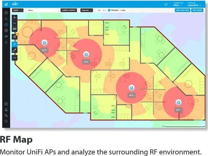 Actual product image Ubiquiti UniFi AP AC-PRO (1300 Mbit/s)
