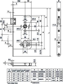 Productafbeelding Glutz Slot 12302.7/70/78, 18/9mm DIN R (Insteekslot)
