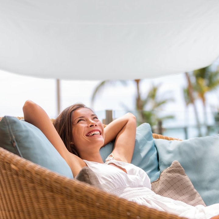 Actual product image Relaxdays White Square Awning (400 x 400 x 0.5 cm)