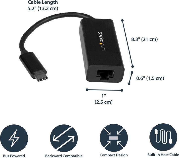 Image du produit StarTech Adaptateur USB-C vers Gigabit (USB, RJ45 (1x))