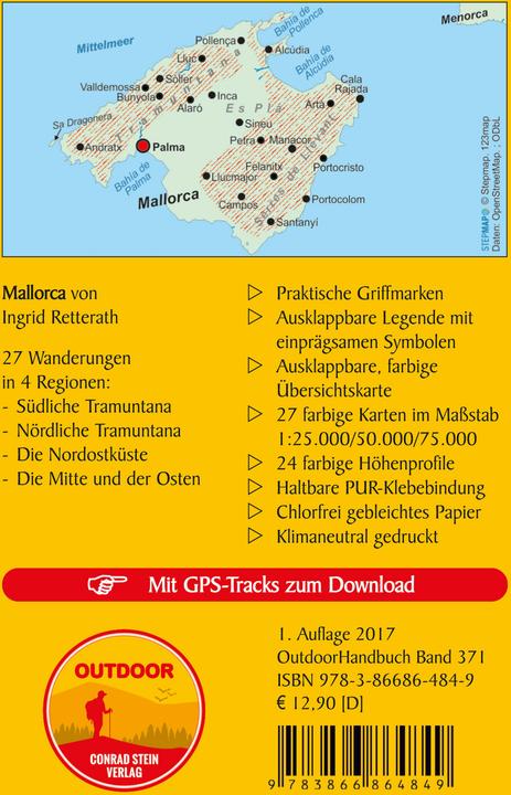 Produktbild 25 Wanderungen Mallorca (Deutsch, Ingrid Retterath, 2017)