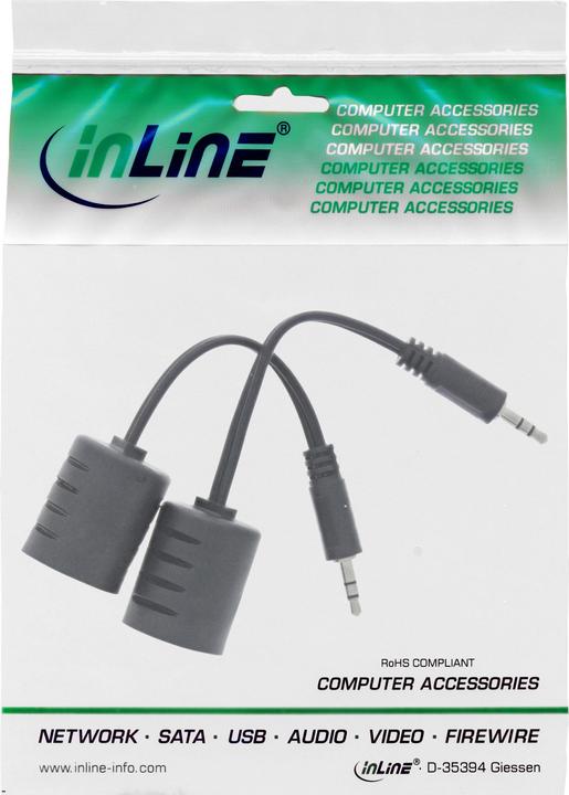 Produktbild InLine Audio-Adapter - RJ-45 (W) bis Stereo Mini-Klinkenstecker (M)