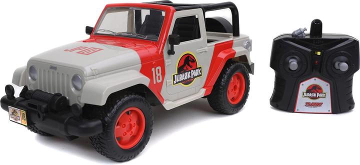 Actual product image Jada RC Jurassic Park Jeep Wrangler 1:16