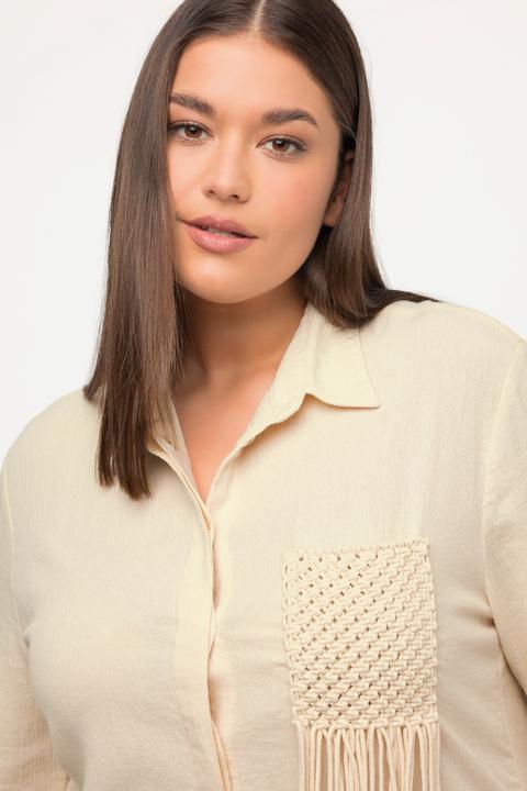 Produktbild Ulla Popken Shirtbluse, Struktur, Hemdkragen, Langarm (54)