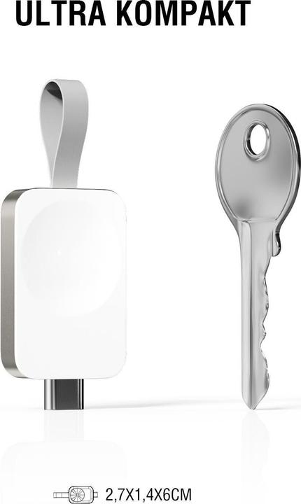 Actual product image 3MK Bezprzewodowa ładowarka do Apple Watch z wejśćiem USB-C white/biała 541225 (1 m, USB 3.2 Gen 1, 2.50 W)