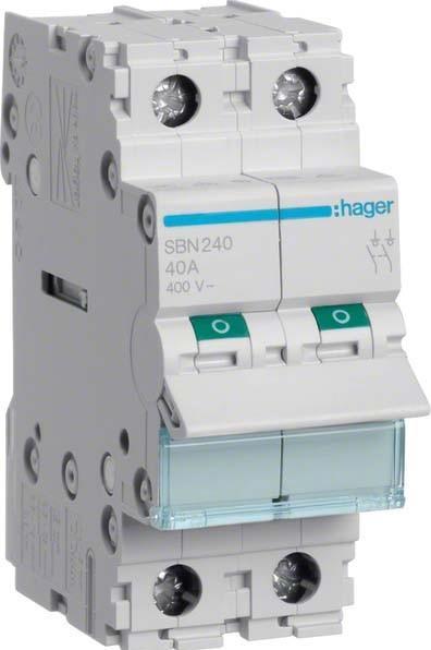 Actual product image Hager HAG SBN240 Circuit breaker 2P 40A