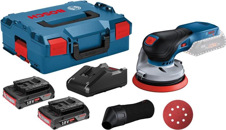 Actual product image Bosch Hausgeräte Bosch Akku-Exzenterschleifer GEX 18V-125 / 2x 2,0 Ah Akku + Ladegerät in L (Eccentric polisher)