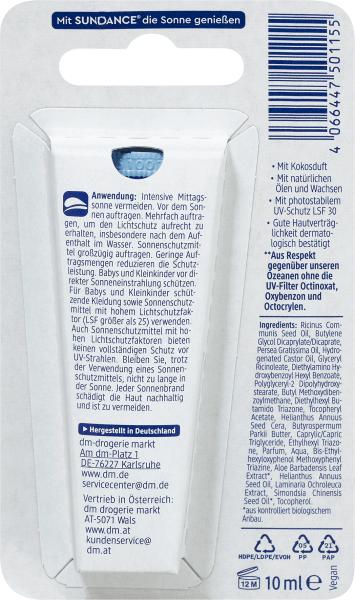 Actual product image dm Sundance Lip Balm Coconut (10 ml)