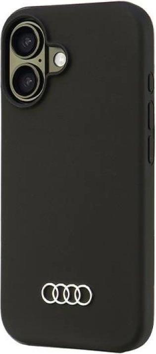 Actual product image Audi Silicone Case iPhone 16 6.1" czarny/black hardcase AU-LSRIP16-Q3/D1-BK (Apple iPhone 16)