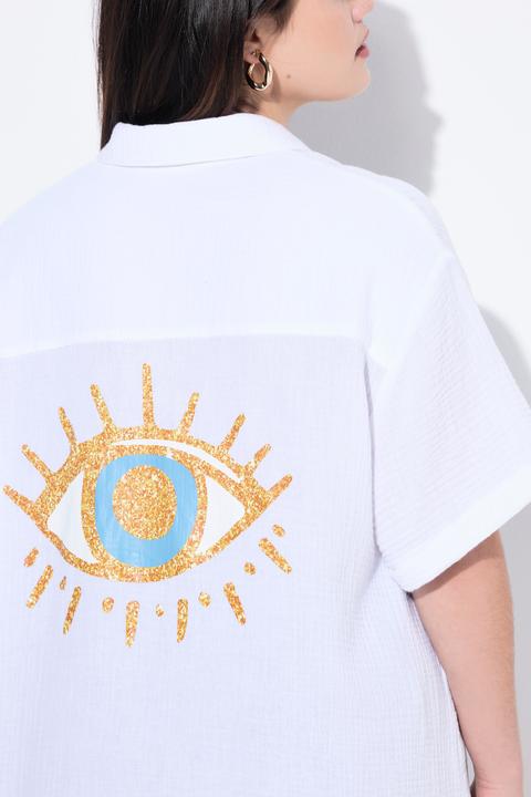 Immagine prodotto Angel of Style Bluse, oversized, Musselin, Auge auf dem Rücken (48)