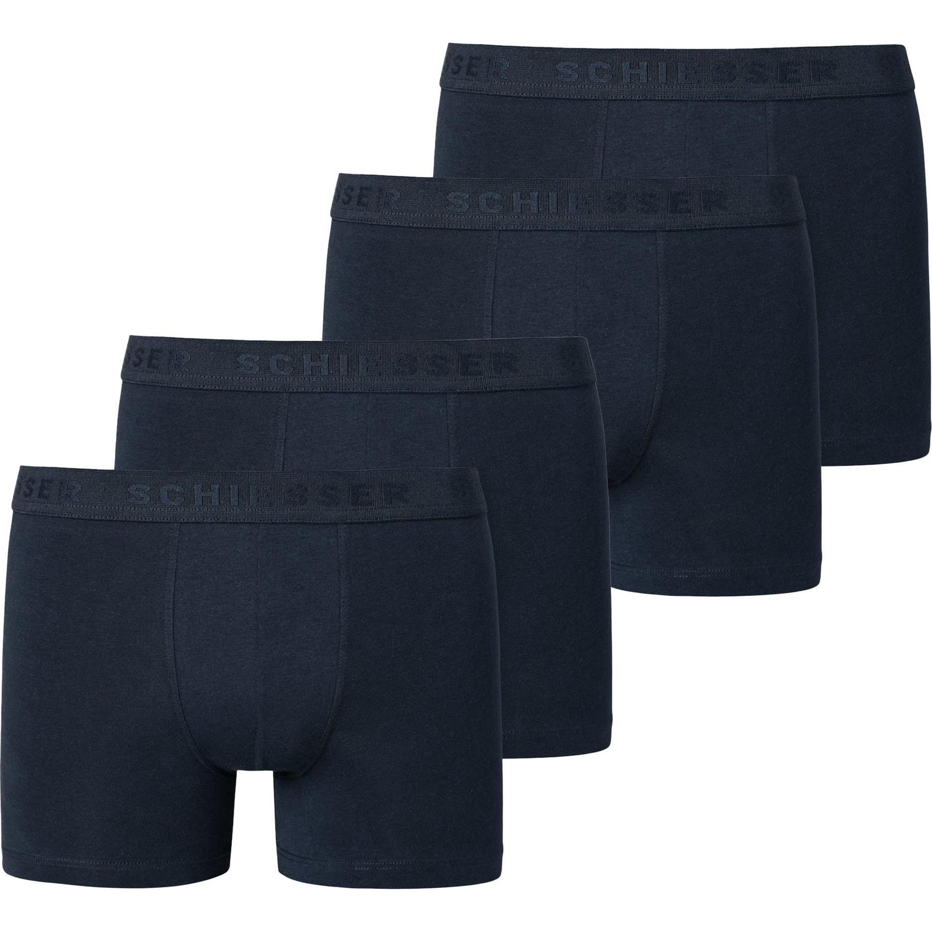 Schiesser, Jungen, Unterhosen, Boxershort Casual Bequem sitzend, Blau, (L, 4er Pack)