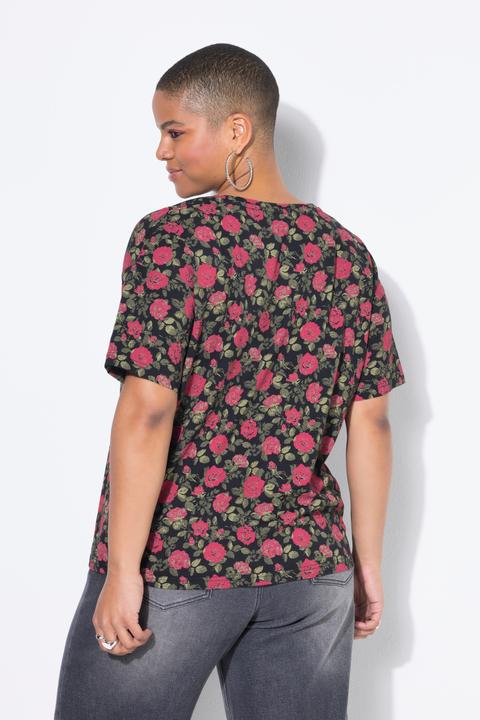 Immagine prodotto Studio Untold T-shirt dal taglio oversize con rose e mezze maniche (42, 44)