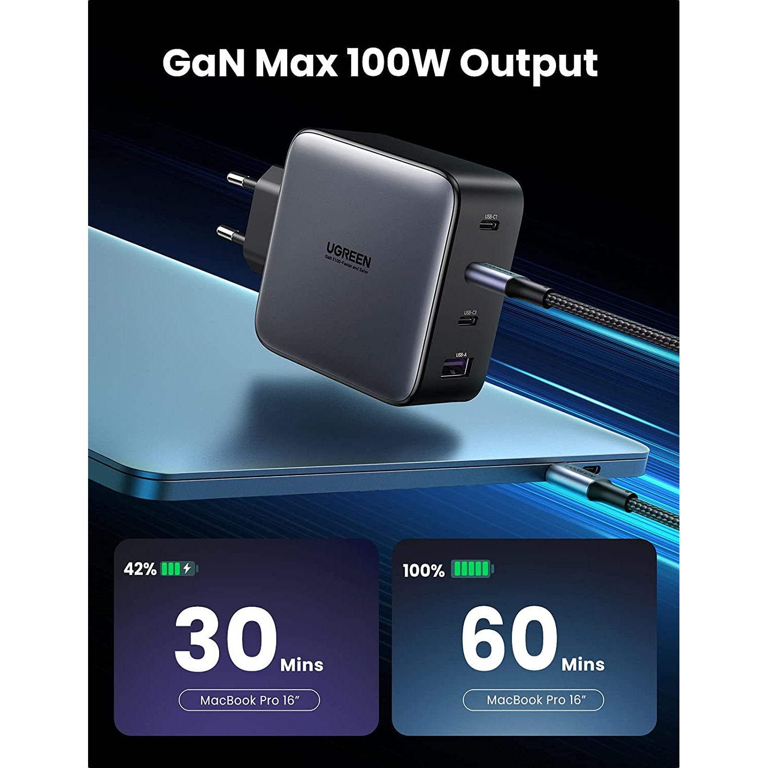 Thumbnail - Ugreen Nexode (100 W), USB Ladegerät, Schwarz