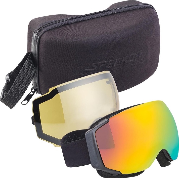Produktbild Speeron 2er-Set Ski-&Snowboard-Brillen mit Panorama-Sicht & kratzfestem Revo-Glas