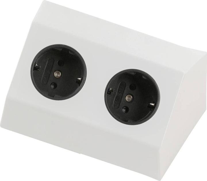 Produktbild Heitronic 500069 Steckdosenleiste Weiss, Silber 1 St. (2 x, 1 m)