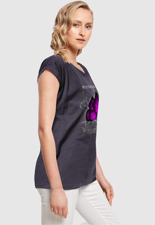 Image du produit Merchcode Ladies Butterflies Extended Shoulder Tee - 112637 (XXL)