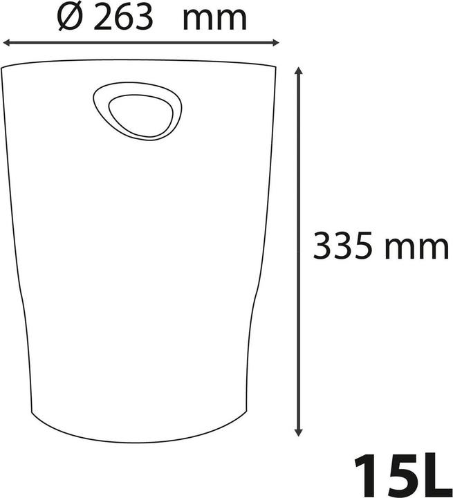 Actual product image Exacompta Papierkorb Ecobin, Kollektion Titan (15 l)