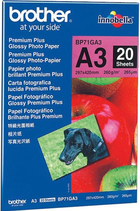 Image du produit Brother Premium Plus Glossy (260 g/m², A3, 20 pcs)