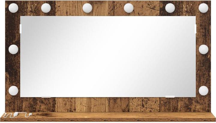 Produktbild VidaXL Schminkspiegel Alter Holz-Look Holz, Glas 80 x 45 x 18 cm Spiegel