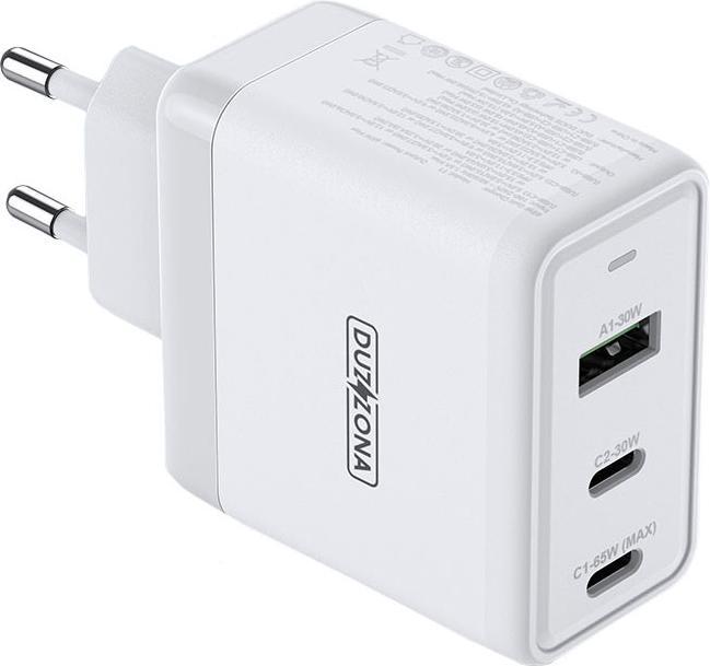 Produktbild Duzzona T1 PD 65W GaN Travel Charger 1A2C - Weiss (65 W)