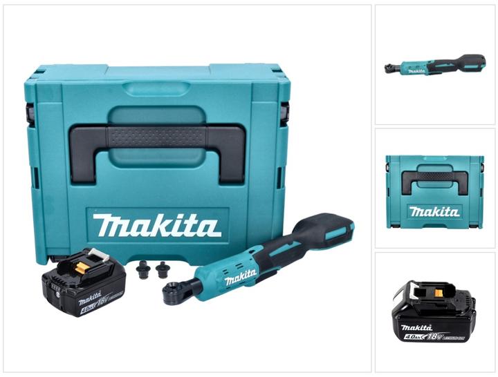 Productafbeelding Makita DWR 180 M1J Accu ratelschroevendraaier 18 V 47,5 Nm 1/4" 3/8" + 1x accu 4,0 Ah + Makpac - zonder (1/4", 3/8")