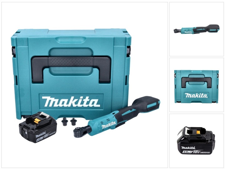 Actual product image Makita DWR 180 M1J Battery ratchet screwdriver 18 V 47,5 Nm 1/4" 3/8" + 1x battery 4,0 Ah + Makpac - (1/4", 3/8")