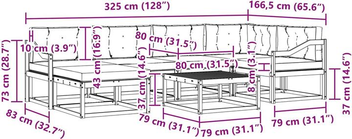 Produktbild vidaXL Outdoor-Sofa