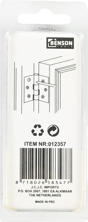 Actual product image Benson Doorhinge 2 pcs 1" SS