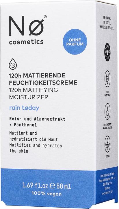 Produktbild Nø Cosmetics rain tøday 120h Mattierende Feuchtigkeitscreme (50 ml, 24h Creme)