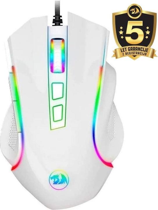Actual product image Redragon M607W GRIFFIN white RGB gaming mouse (Cable)