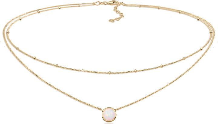 Produktbild Elli Choker Layer-Look mit Opal (Sterling Silber, 38 cm)