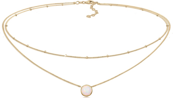 Produktbild Elli Choker Layer-Look mit Opal (Sterling Silber, 38 cm)