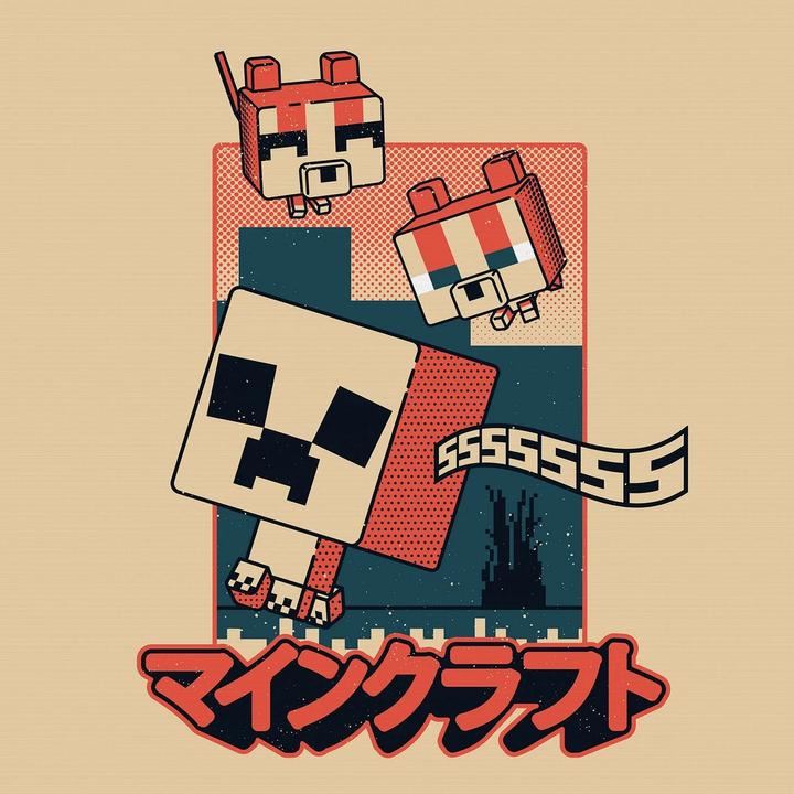 Image du produit Minecraft - Impression sur toile CREEPER & CATS (30 x 30 cm)